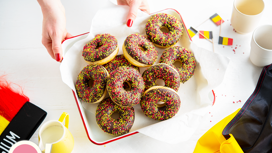 Belgium donut: scoor met de Belgische driekleur