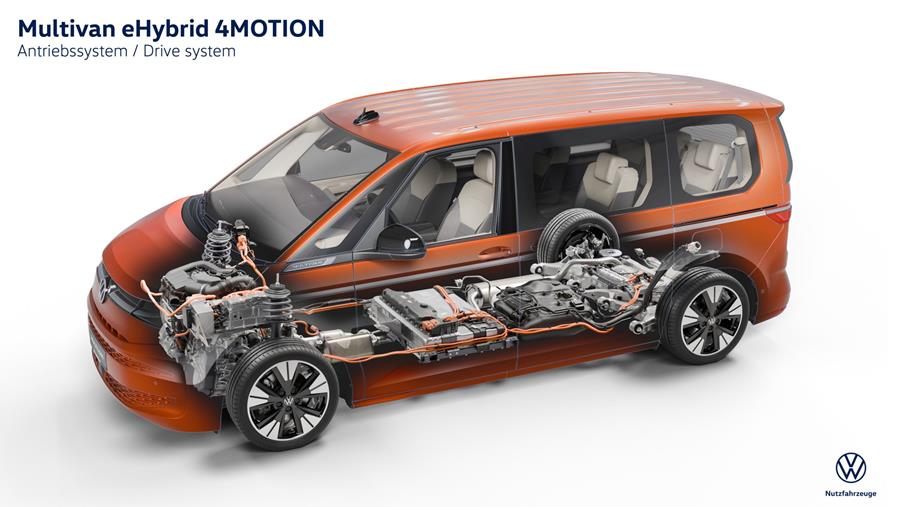 Volkswagen Multivan en California nu met 4x4 en plug-in power